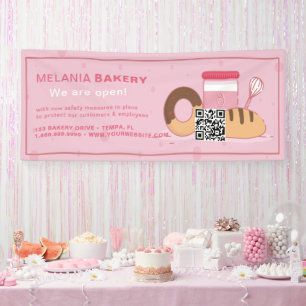 Schöne Bäckereibanner mit QR-Code Banner
