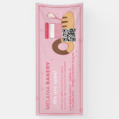 Schöne Bäckereibanner mit QR-Code || Banner (Vertikal)