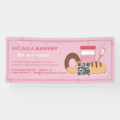 Schöne Bäckereibanner mit QR-Code || Banner (Horizontal)