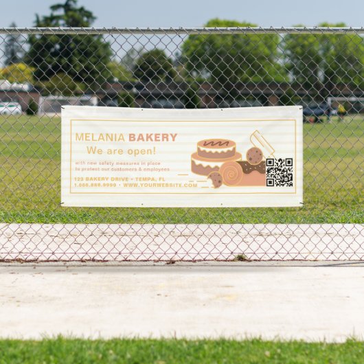 Schöne Bäckereibanner mit QR-Code | Banner (Insitu)