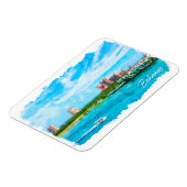 Schöne Bahamas Karibik Ferienlandschaft Magnet (Linke Seite)