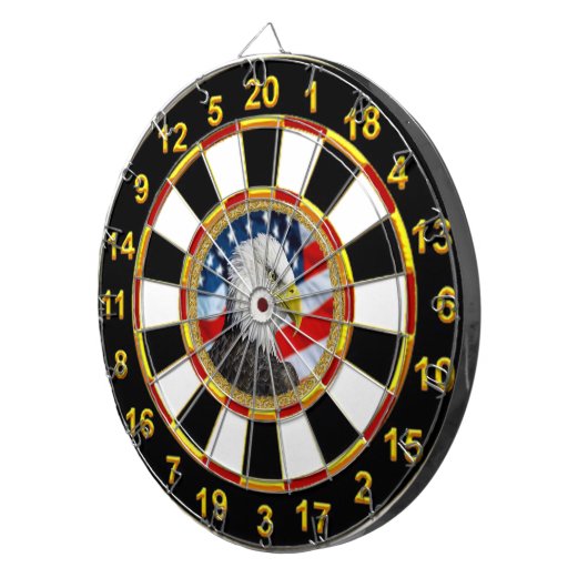 Schöne Bald Eagle Goldfolie Dartscheibe (Vorderseite rechts)