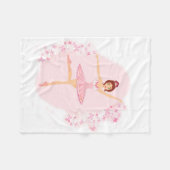 Schöne Ballerina Fleece-Decke Fleecedecke (Vorderseite (Horizontal))