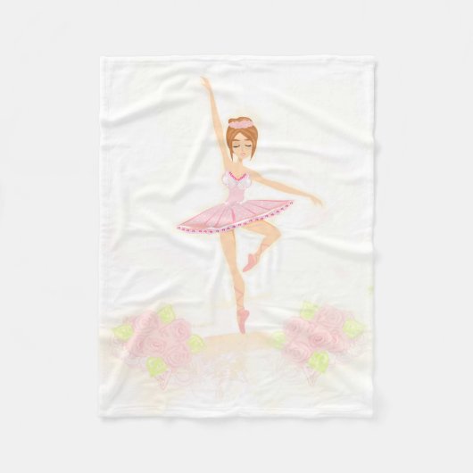 Schöne Ballerina Fleece-Decke Fleecedecke (Vorderseite)