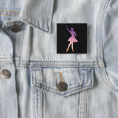 Schöne Ballerina für Ballettmädchen. Button (Beispiel)