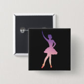 Schöne Ballerina für Ballettmädchen. Button (Vorne & Hinten)
