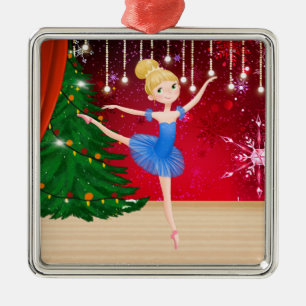 Schöne Ballerina Holiday Ballet Weihnachten Ornament Aus Metall