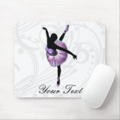 Schöne Ballerina in lila Mousepad (Mit Mouse)