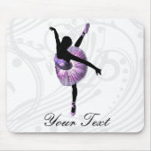 Schöne Ballerina in lila Mousepad (Vorne)