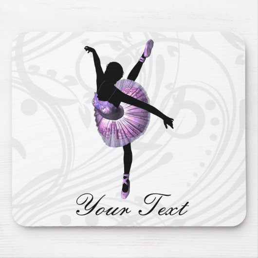 Schöne Ballerina in lila Mousepad (Vorne)