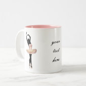 Schöne Ballerina in Rosa Zweifarbige Tasse (Vorderseite Links)
