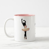 Schöne Ballerina in Rosa Zweifarbige Tasse (Links)