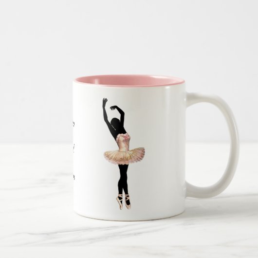 Schöne Ballerina in Rosa Zweifarbige Tasse (Rechts)