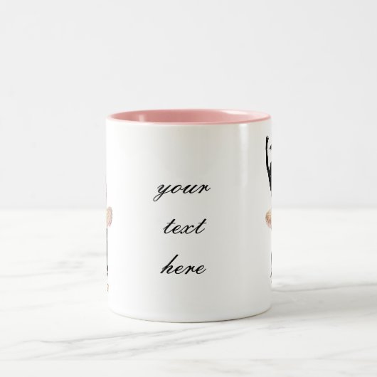 Schöne Ballerina in Rosa Zweifarbige Tasse (Mittel)