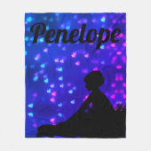 Schöne Ballerina mit schwimmenden Herzen Fleecedecke (Vorderseite)