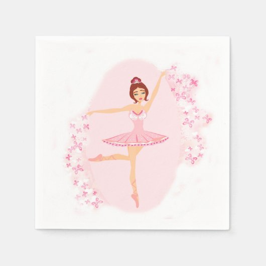 Schöne Ballerina Napkin Serviette (Vorderseite)