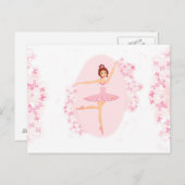 Schöne Ballerina Postcard Postkarte (Vorne/Hinten)