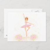 Schöne Ballerina Postcard Postkarte (Vorne/Hinten)