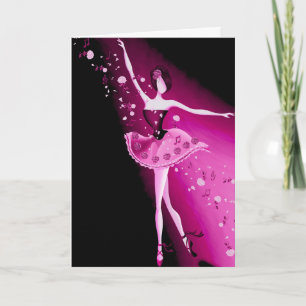 Schöne Ballerina & Rosen Grußkarte Karte