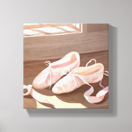 Schöne Ballet-Slippers | Hübsch rosa Leinwanddruck