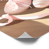 Schöne Ballet-Slippers | Hübsch rosa Poster (Ecke)