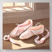 Schöne Ballet-Slippers | Hübsch rosa Poster (Vorne)