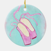 Schöne Ballett-Schuh-Verzierung Keramikornament (Hinten)