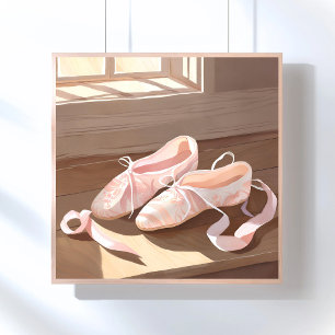Schöne Ballettschuhe   Hübsches Rosa Poster