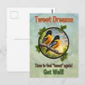 Schöne Baltimore Orioles Gute Besserung Postkarte (Vorne/Hinten)