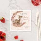 Schöne Bambi & Blume Pastel Pink Babydusche Serviette (Beispiel)