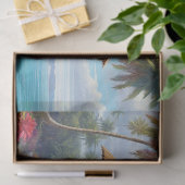 Schöne Bambushütte am Strand von Tropical Island Seidenpapier (Geschenk)