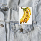 Schöne Bananen-Wasserfarben-Kunst Button (Insitu)