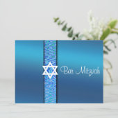 Schöne, Bar Mitzvah Einladung, Star von David Einladung (Stehend Vorderseite)