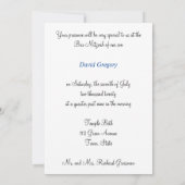 Schöne, Bar Mitzvah Einladung, Star von David Einladung (Rückseite)