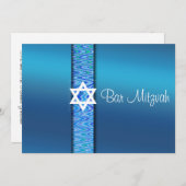 Schöne, Bar Mitzvah Einladung, Star von David Einladung (Vorne/Hinten)