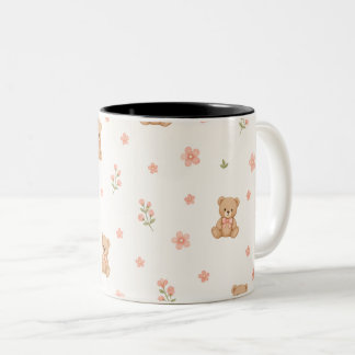 Schöne Bärenmuster-Mug-Design Zweifarbige Tasse