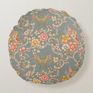 Schöne barocke Ornament-Stil-Randgestaltung han Rundes Kissen