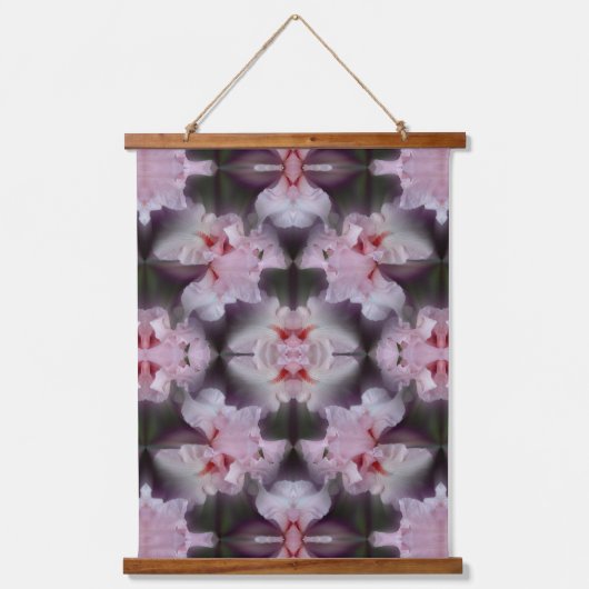 Schöne Bartirisblumen-Kunst Wandteppich Mit Holzrahmen (Vorderseite)