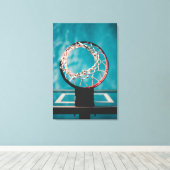 Schöne Basketball-Artwork Leinwanddruck (Insitu (Holzboden))