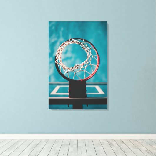 Schöne Basketball-Artwork Leinwanddruck (Insitu (Holzboden))