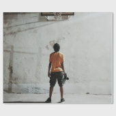 Schöne Basketball-Fotografie Geschenkpapier (Flach)
