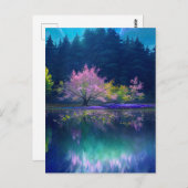 Schöne Bäume am Serensee Postkarte (Vorne/Hinten)