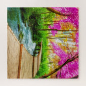 Schöne Bäume Boardwalk Plitvice Seen, Kroatien Puzzle (Horizontal)