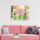 Schöne Bäume, individuell anpassbare, ummantelte C Leinwanddruck (Insitu (Wohnzimmer))