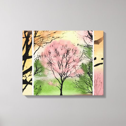 Schöne Bäume, individuell anpassbare, ummantelte C Leinwanddruck (Vorderseite)