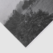 Schöne Bäume und Natur im Nebel Seidenpapier (Ausschnitt)