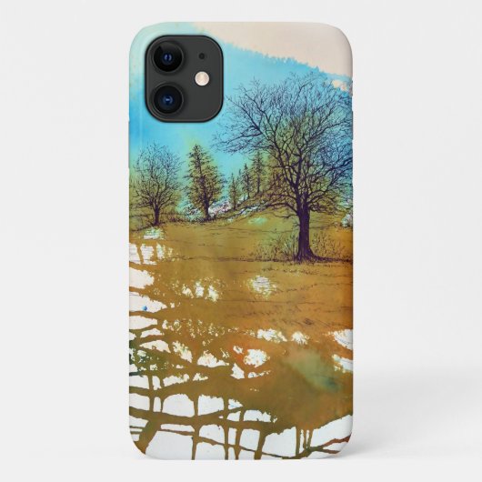 Schöne Bäume Wasserfarben Kunst, Dichtung und Musi Case-Mate iPhone Hülle (Rückseite)