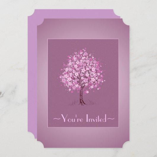 Schöne Baumeinladung Einladung (Vorne/Hinten)