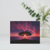 Schöne Baumkulisse und farbenfrohe Landschaft Postkarte (Stehend Vorderseite)