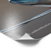 Schöne Baumschlucht: Vogel auf einer Leitung Fotodruck (Ecke)